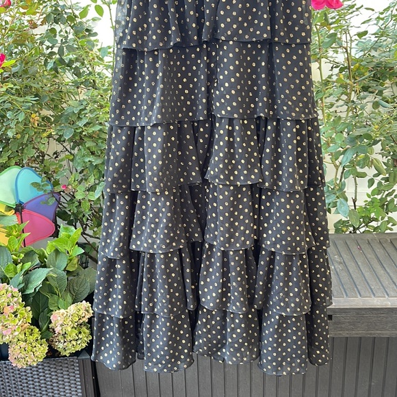 Mac Duggal - Layered Polka Dot Halter Cocktail Dress - Size 8 - Picture 15 of 17